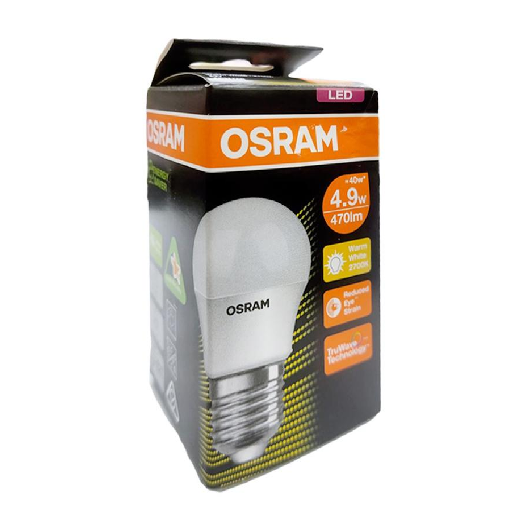 Osram LED 4.9W Reduced Eye Strain E27 Bulb Replaces 40W